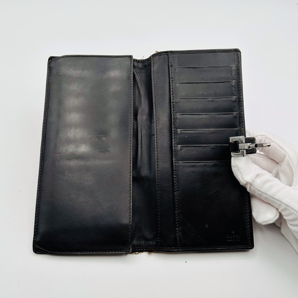 Gucci Long Sherry Line Silver clasp Wallet - Picture 5 of 10